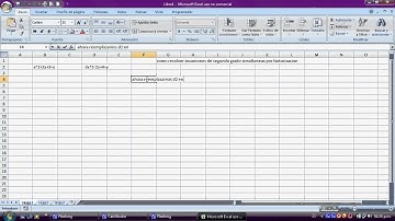 Ecuaciones cuadráticas simultáneas en excel