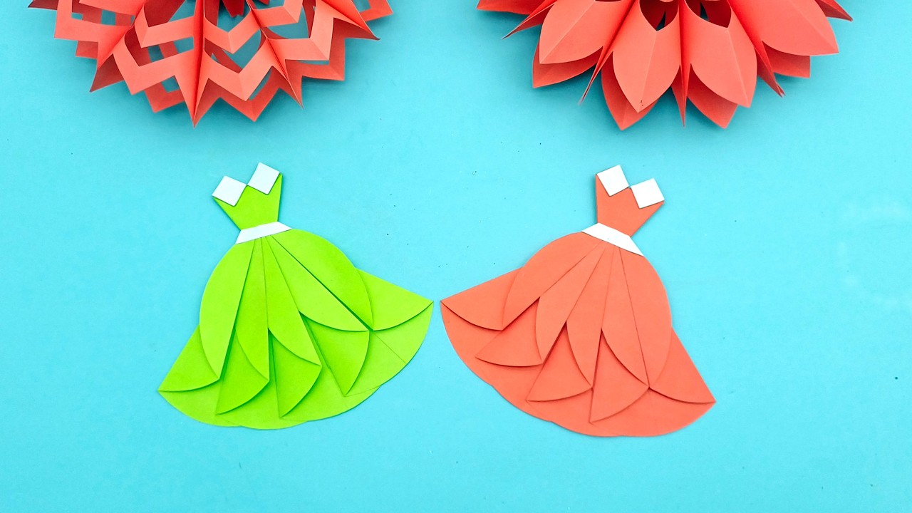 Easy Origami Paper Dress Making  Beautiful DIY Paper Craft Idea