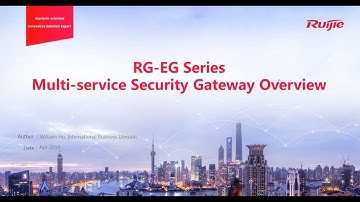 Ruijie RG-EG Series Multi-service Security Gateway Overview