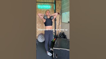 Dumbbell front rack step up