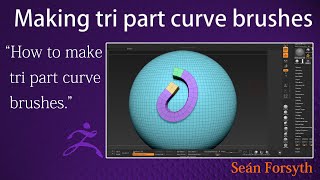 How to make tri part curve brushes in ZBrush