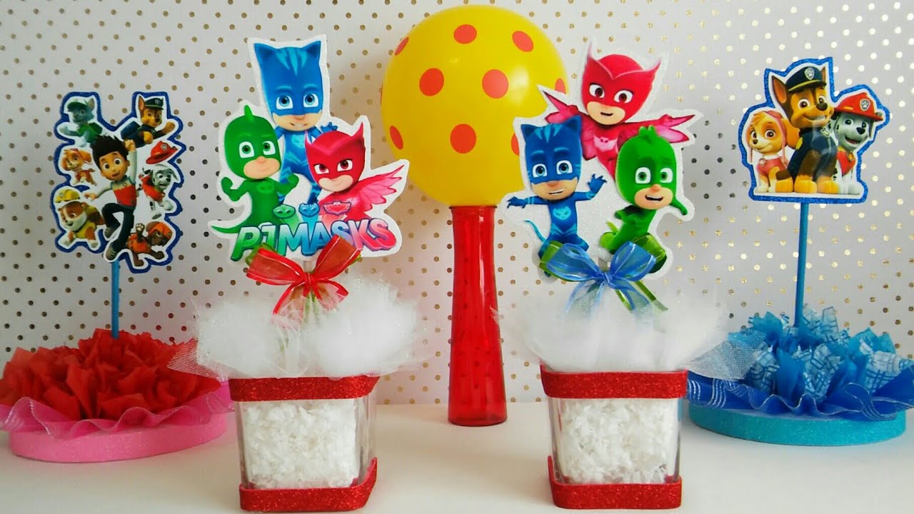 Ideas de Paw Patrol y Pj Masks Usando Mis Decoraciones !