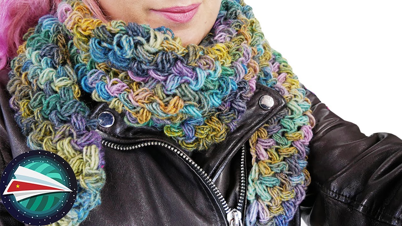 Khăn choàng hình tam giác cỡ lớn | Đan len dễ và nhanh cho người mới bắt đầu tập đan