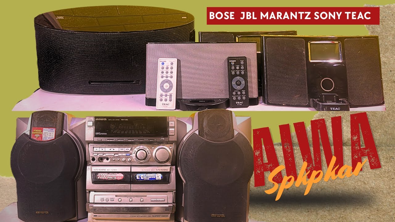 Aiwa music system 3200w 3 way spkpkar JBL Harman Bose speakers and DVD amplifier player