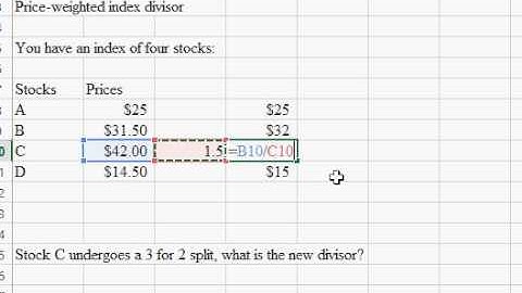 Price Weighted New Divisor