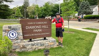 Mountain biking Diamond Hill park near Cumberland, Rhode Island