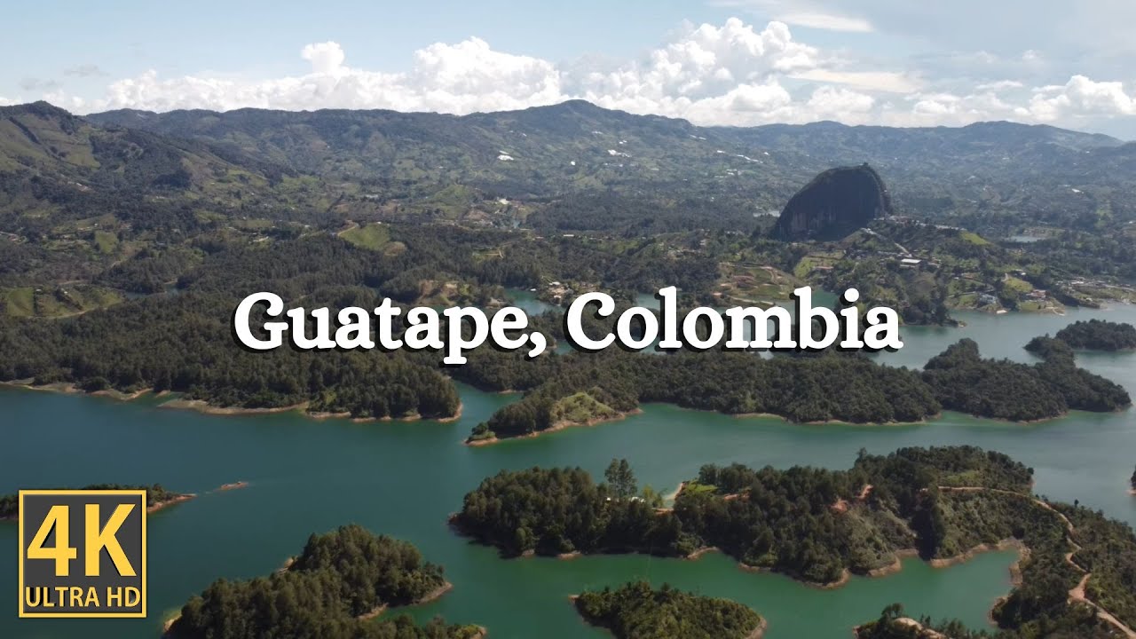 Guatapé, Colombia 4K Relaxation Film - Coast - Peaceful Relaxing Music - Nature 4K Video UltraHD
