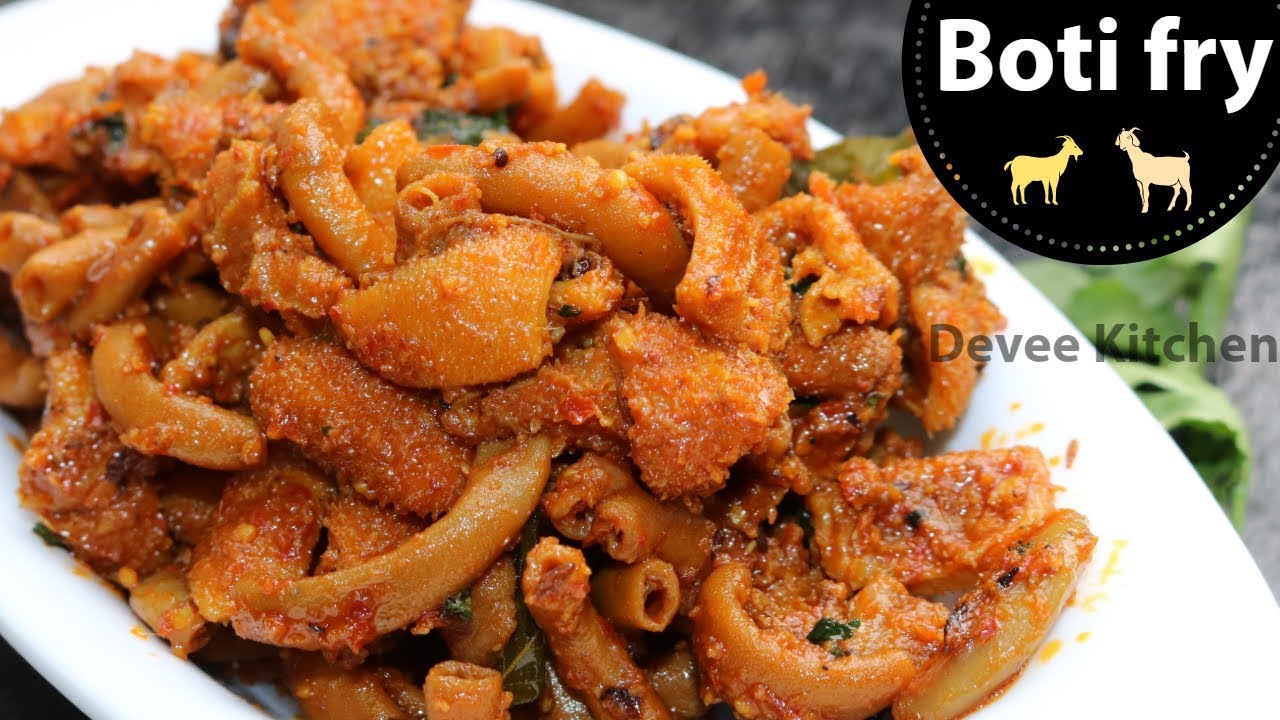 Mutton Boti Fry Lamb Intestine Recipe Boti boti-fry-recipe-village-style-kudal-curry-goat-intestine-gravy
