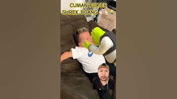 FILTER KISS SHREK LUCU !?? #funny #shrek #halloween #family #comedy #prank #comedia