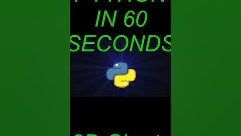 Python in 60 Seconds (3D Charts)