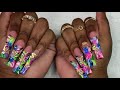 HOW TO MAKE ACRYLIC PRESS ONS| 90'S NAIL DESIGN TUTORIAL
