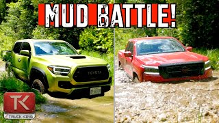 2022 Toyota Tacoma TRD Pro vs Nissan Frontier PRO4X vs Rocks, Water & Mud  Which Truck is Best?