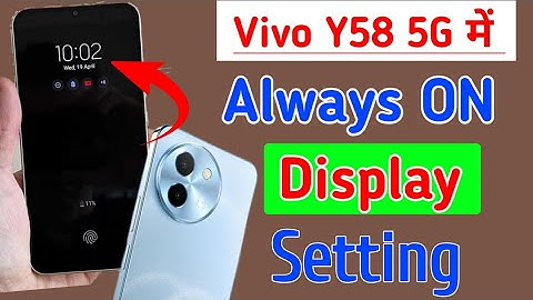 Vivo Y58 5g me always on display kaise on kare / how to enable always on display setting in Vivo y58