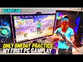 💥 My First Pc Gameplay Handcam Onetap Full Settings 🔥 Oneday Practice Tips and Tricks // FreeFire