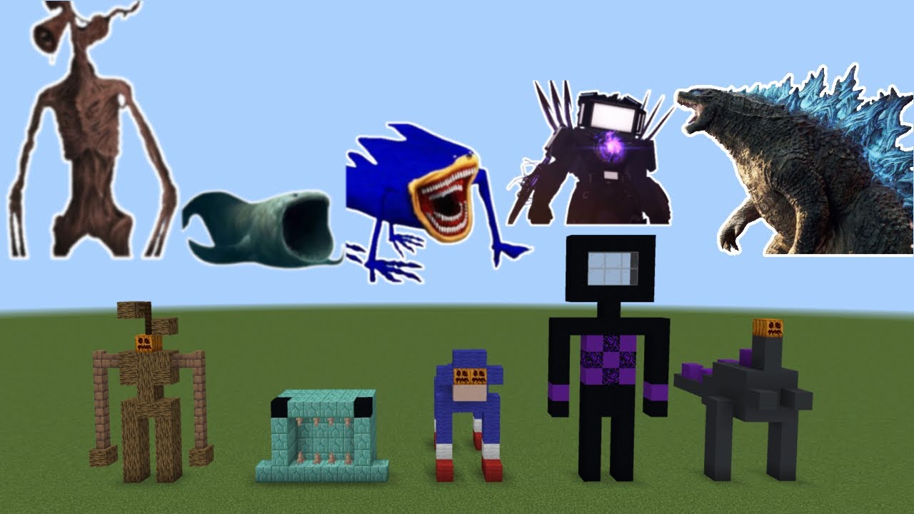Never Spawn SirenHead, the Bloop, Shin Sonic, TV Man Titan, Evolved Godzilla in Minecraft PE