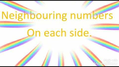 Neighbouring numbers on each side. Maths Std 2.