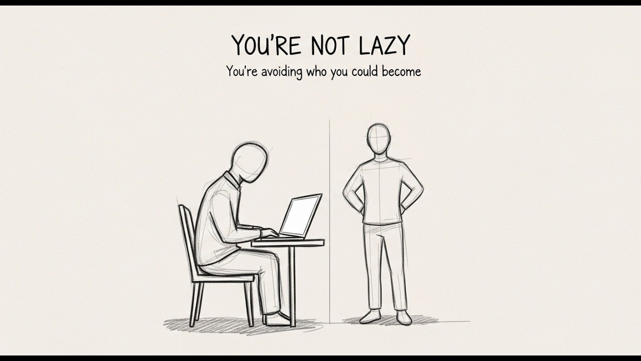 Ты не ленив — ты избегаешь встречи с другой версией самого себя.