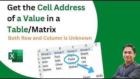 Get the Cell Address of a Lookup Value in a Table Matrix