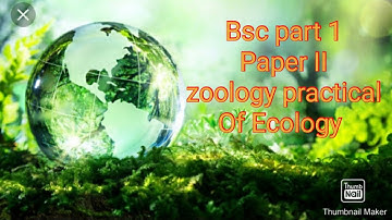 Bsc part I zoology practical of Ecology (exp-1) !!By zoology learning classes!!