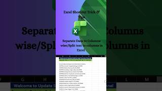 Separate Data from one Columns to multiple columns wise in Excel || Split text to columns in excel