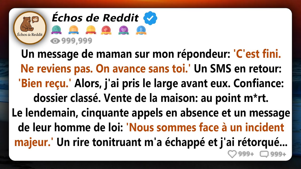 Ma mère m'a laissé un message vocal disant 