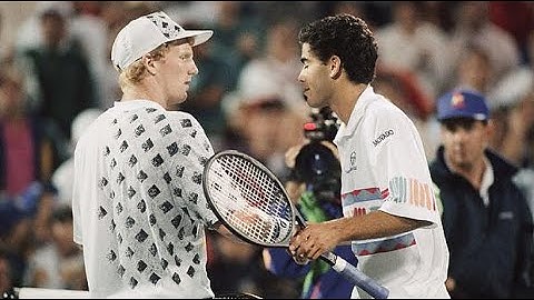 Pete Sampras vs Jim Courier 1992 US Open SF Highlights