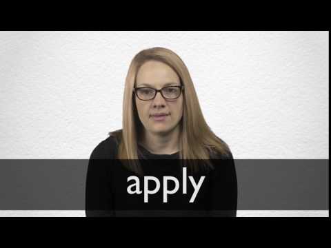 How to pronounce APPLY in British English