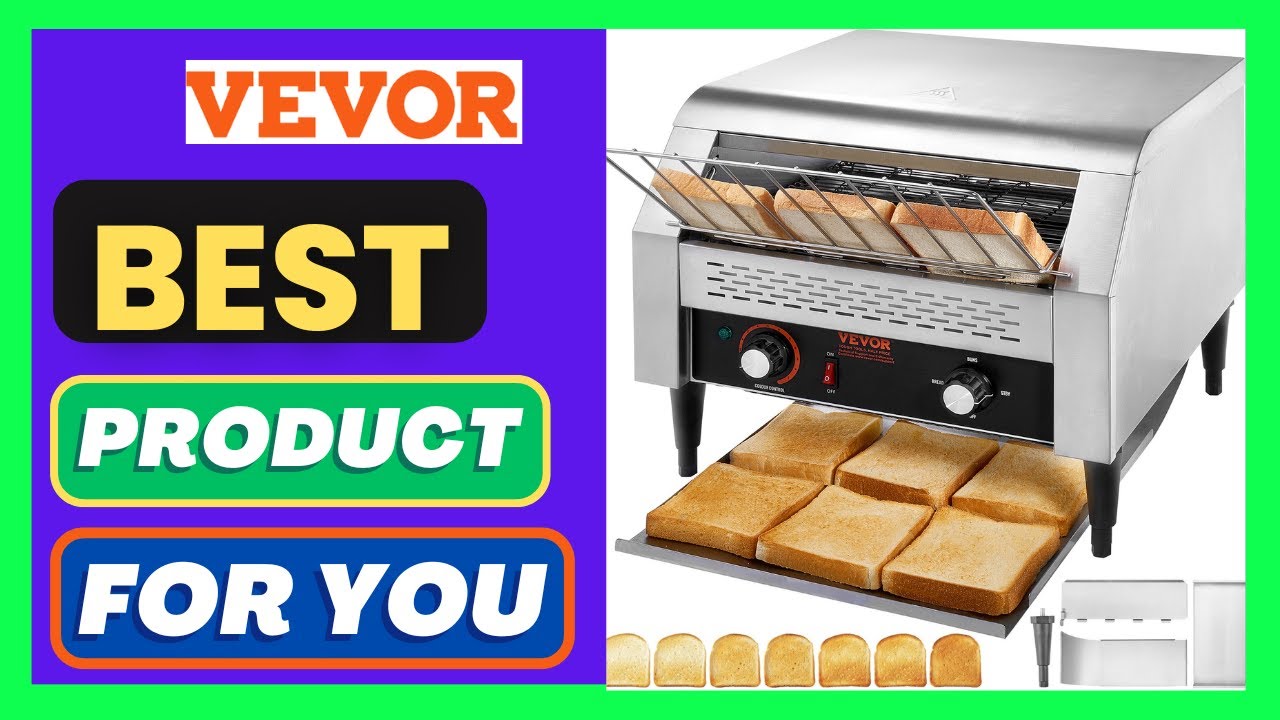 VEVOR Commercial Conveyor Toaster, 450 Slices/Hour