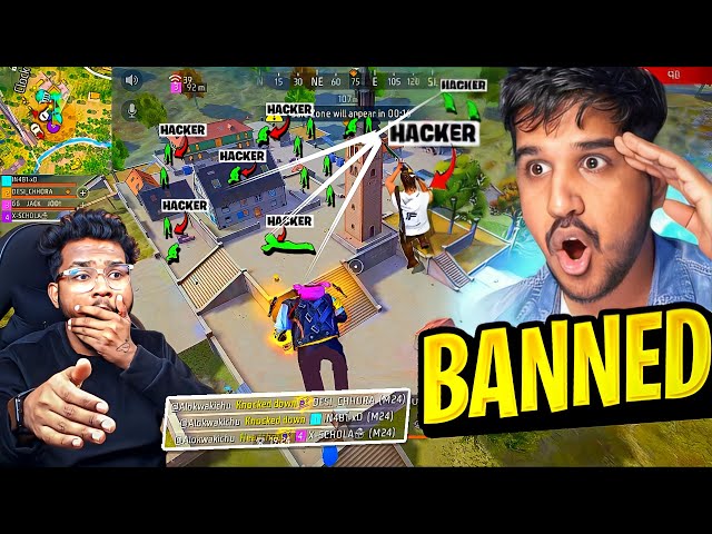 5 HACKERS IN ONE GAME 😱 BANNED 🚫 ON LIVE class=