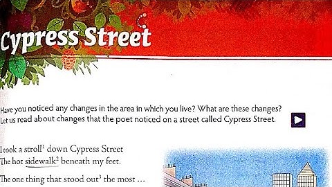 CYPRESS STREET||CLASS 4||ICSE||NEW MULBERRY ENGLISH BOOK