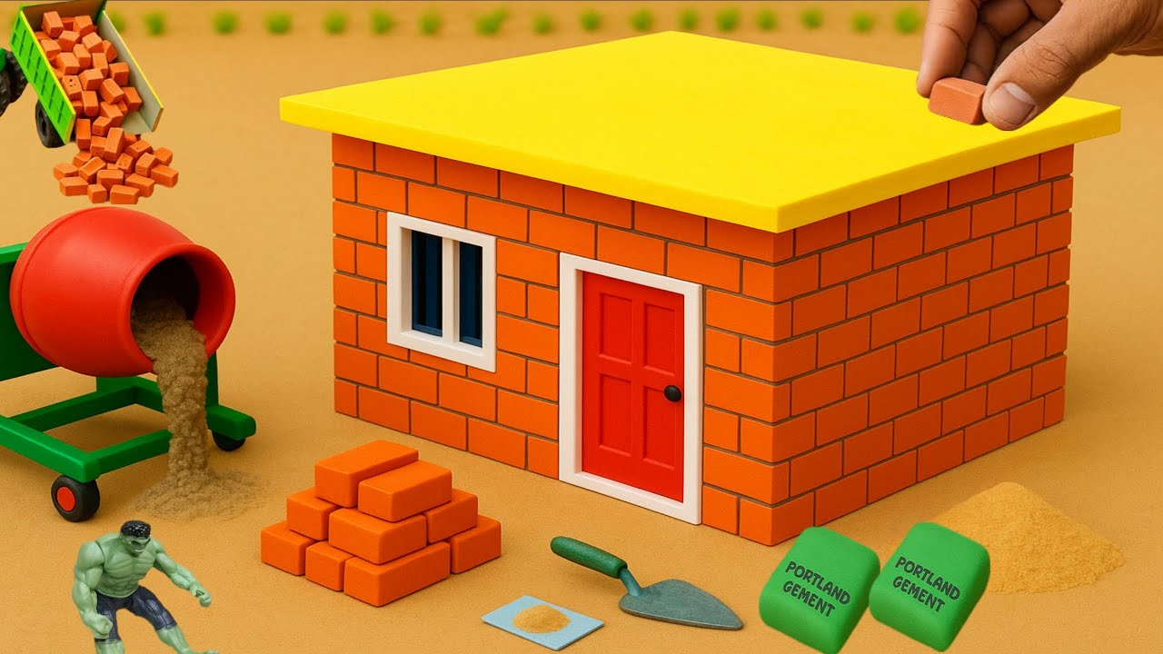 “DIY Mini RCC Cement House | Strong Slab & Pillars Construction with Strength Test”