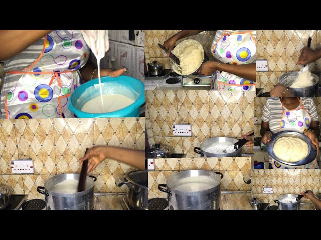 How to make corn flour aka tuwo from scratch to finish in Hausa language class=