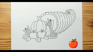 How to draw CORNUCOPIA