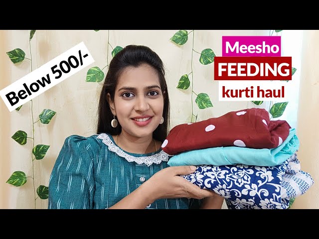 Unboxing Feeding Kurtis under 500/- only | Best quality Kurtis Haul |  Affordable Maternity Kurtis - YouTube