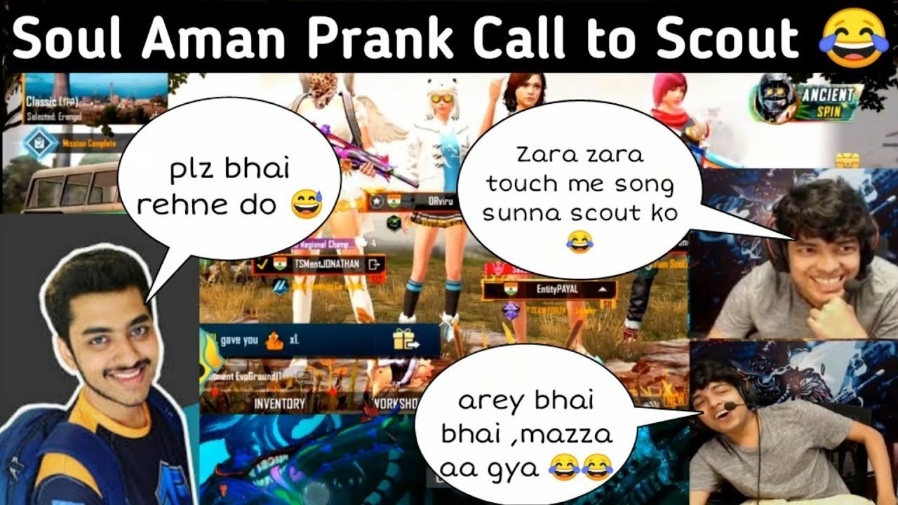 Soul Aman Prank Call To Scout, Scout Phone On Speaker | Funny Moment Pubg Mobile