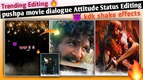Pushpa Movie Attitude Status Editing VN | Allu Arjun Attitude Status | fire hai mai dialogue editing