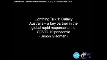 InCoB2020 Lightning Talk 1 | A key partner in the global rapid response to the COVID-19 pandemic