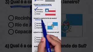 Capitais do Brasil! #quiz #capitais #brasil #perguntas #aprender