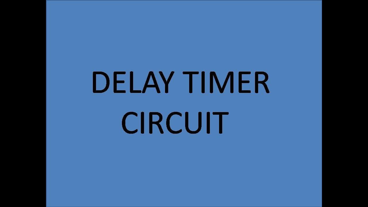 DELAY TIMER OFF CIRCUIT BY BC547 - YouTube