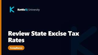 Review State Excise Tax Rates