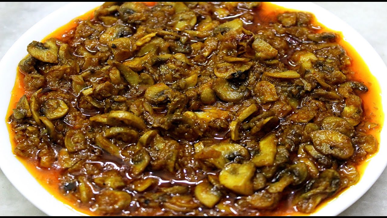 Spicy Mushroom Sukka | Andhra Style | Kitchen Food of India