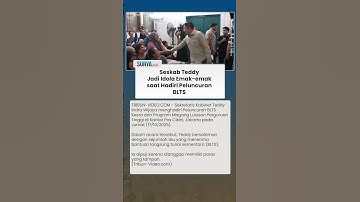 Momen Seskab Teddy Jadi Idola Emak-emak saat Peluncuran BLTS, Gus Ipul: Ganteng Banget Ya