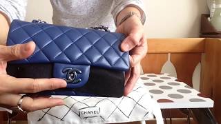 Chanel Mini Rectangle in Caviar Deep Blue Colour