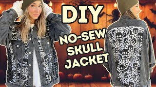 LAST MINUTE Skull Jacket 💀 No-Sew Halloween! | DIY w/ Orly Shani