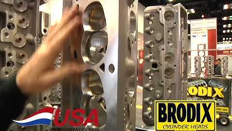 The Brodix SBF 20 Degree Track 1 Raised Runner Cylinder Head From USA Performance Parts