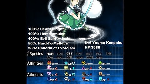 Labyrinth of Touhou 2 New game+ Hard Mode boss 2: Youmu Konpaku