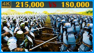 215,000 Crusaders VS 180,000 samurai - Epic Battle - UEBS2 [4k]