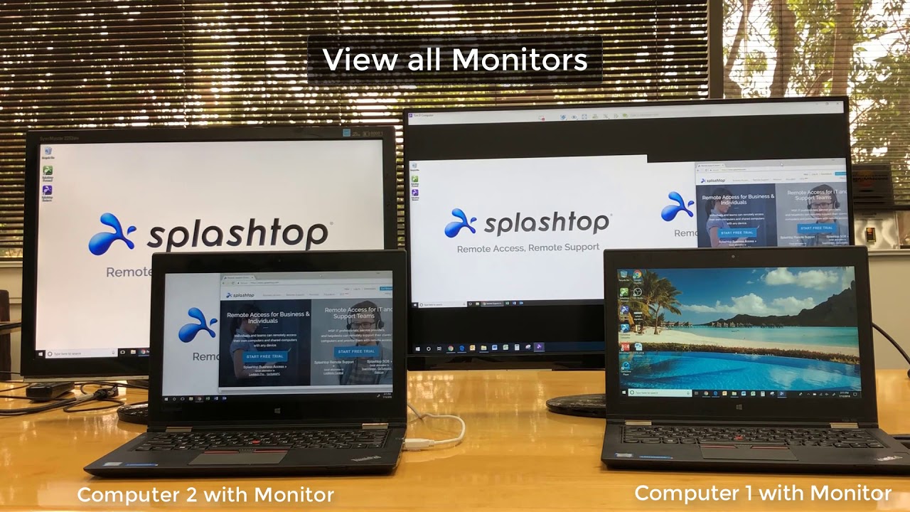 how to use two monitors splashtop