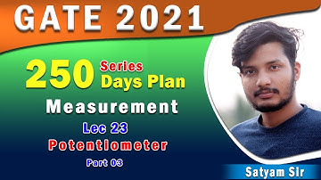 Lec 23 I Potentiometer I Part 03 I 250 days Plan I GATE 2021 I Genique
