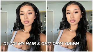 DYING MY HAIR A NORMAL COLOR FOR THE FIRST TIME &amp; LIFE UPDATES